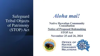 Safeguard Tribal Objects of Patrimony Act Overview