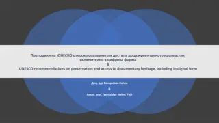 UNESCO Recommendations on Preservation and Access to Documentary Heritage