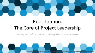 Prioritization in Project Leadership: The Core Aspect
