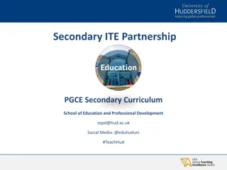 Transformative ITE Curriculum Intent at School of Education and Professional Development