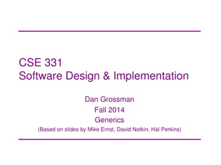 Software Design & Implementation: Abstraction and Types