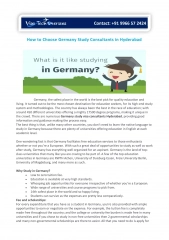How to Choose Germany Study consultants Hyderabad