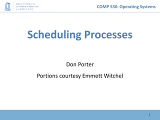 Operating Systems Scheduling Processes Overview