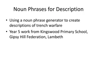Noun Phrases for Trench Warfare: Soldiers' Suffering