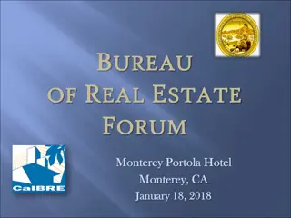 State Real Estate Forum at Monterey Portola Hotel