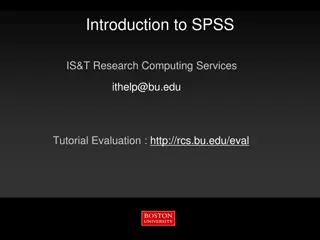 Introduction to SPSS Tutorial: Data View vs. Variable View