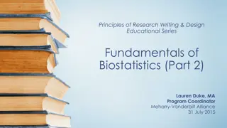 Fundamentals of Biostatistics: Key Concepts in Research Design