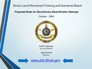 Proposed Rules for Decertification Hearings by Illinois Law Enforcement Training Board