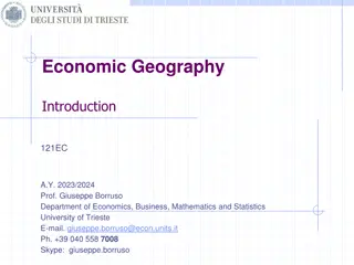 Economic Geography: Spatial Organization of Economic Activities