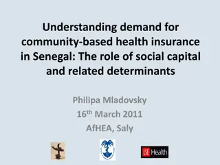 Community-Based Health Insurance in Senegal: Role of Social Capital