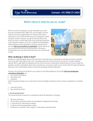 What's there in italy for you to study
