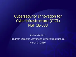 Cybersecurity Innovation for Cyberinfrastructure (CICI) - NSF 16-533
