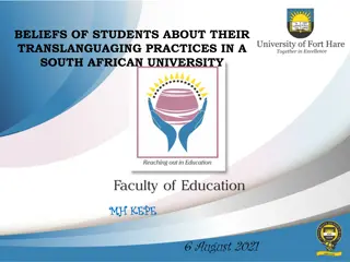 Students' Translanguaging Beliefs in a South African University