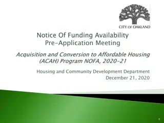 Housing & Community Development Department Overview
