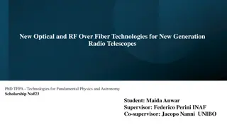 New Optical and RF Over Fiber Technologies for Radio Telescopes