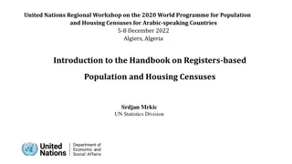 United Nations Regional Workshop on 2020 World Programme for Population and Housing Censuses