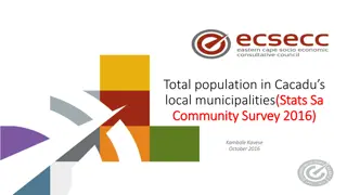 Population Distribution in Cacadu's Local Municipalities - Stats SA Community Survey 2016