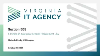 A Primer on Accessible Federal Procurement Law - Section 508 Overview