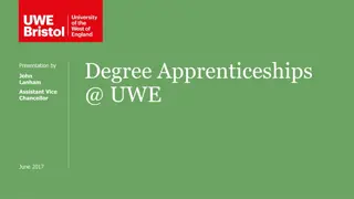 Degree Apprenticeships at UWE: Overview of National Agenda and Development
