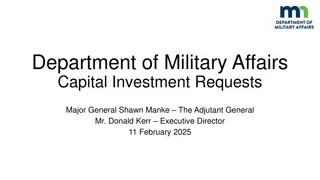 Department of Military Affairs Capital Investment Request