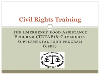 Civil Rights Training for TEFAP & CSFP