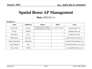 IEEE 802.11-15/0105r0 Spatial Reuse Management Overview