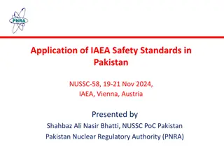 Application of IAEA Safety Standards in Pakistan's Nuclear Regulatory System