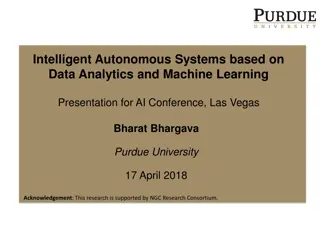 Intelligent Autonomous Systems based on Data Analytics and Machine Learning
