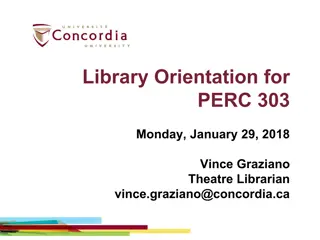 Library Orientation Workshop for Theatre Research