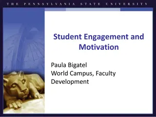Student Engagement and Motivation: Insights from Students