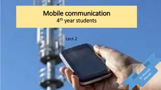 Mobile Communication in 4th Year Students Lectures
