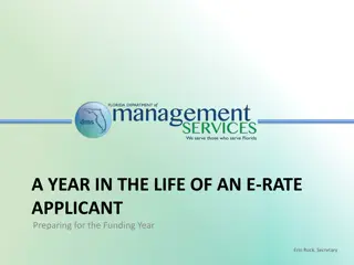A Year in the Life of an E-Rate Applicant - Preparing for Funding Year