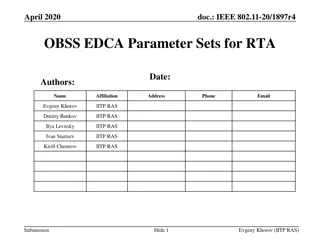 Reduction of Channel Access Delay in OBSS through EDCA Parameter Optimization