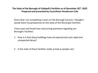 State of Municipal Facilities in Caldwell Borough