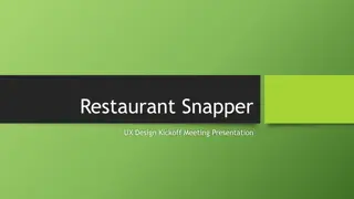 Restaurant Snapper UX Design Presentation