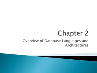 Overview of Database Languages and Architectures
