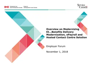 Overview on Benefits Delivery Modernization & ePayroll Updates