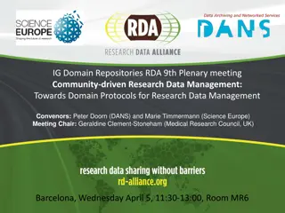 Community-driven Research Data Management