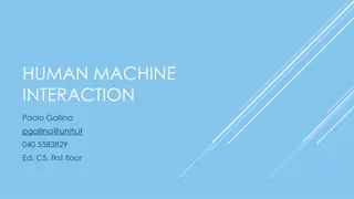 HUMAN.MACHINE.INTERACTIONPaolo.Gallina - C5, first floor
