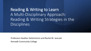 Enhancing Reading and Writing Strategies for Student Success