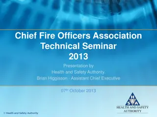 Presentation on Role of Health and Safety Authority in Fire Risk Management