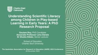 Enhancing Scientific Literacy in Early Years Play-Based Learning