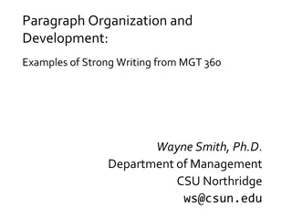 Strong Writing: Examples and Elements