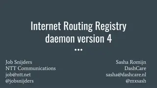 Enhancing Internet Routing Registry Daemon