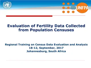 Evaluation of Fertility Data from Population Censuses and Analysis