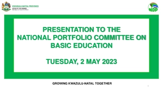 Briefing on KwaZulu-Natal Matric Intervention Programme to National Portfolio Committee
