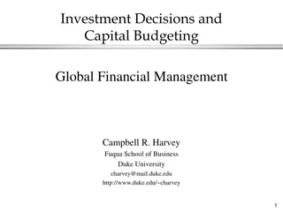 Investment Decisions and Capital Budgeting Overview