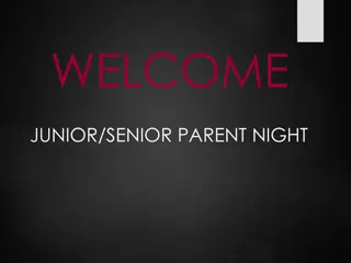 Junior/Senior Parent Night Agenda