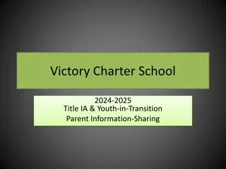 Victory Charter School 2024-2025 Parent Meeting & Information Sharing