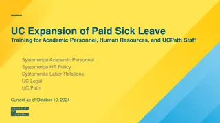 UC Expansion of Paid Sick Leave Training for Academic Personnel